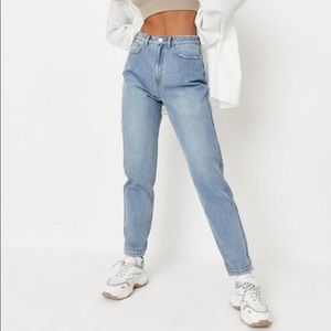 MISGUIDED Blue Riot Highwaisted Mom Jeans